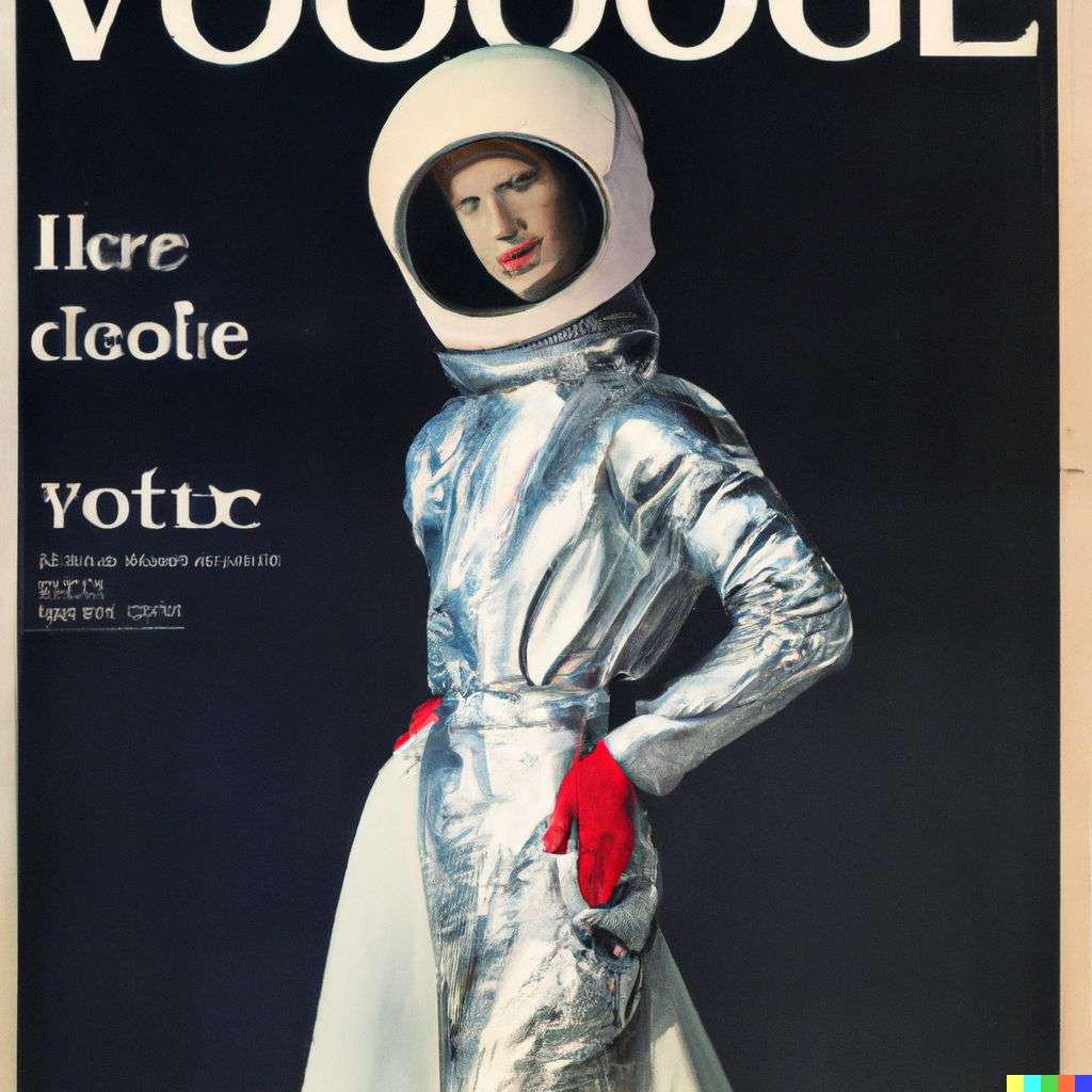 an astronaut, front cover of Vogue, 1960